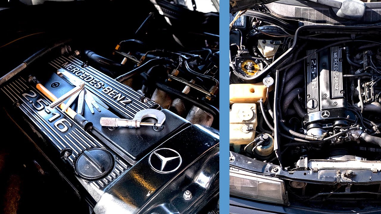 MERCEDES 190E  CHECKING VALVE CLEARANCES AND REPLACING SHIMS - 2.3-16V (COSWORTH) or 2.5-16V