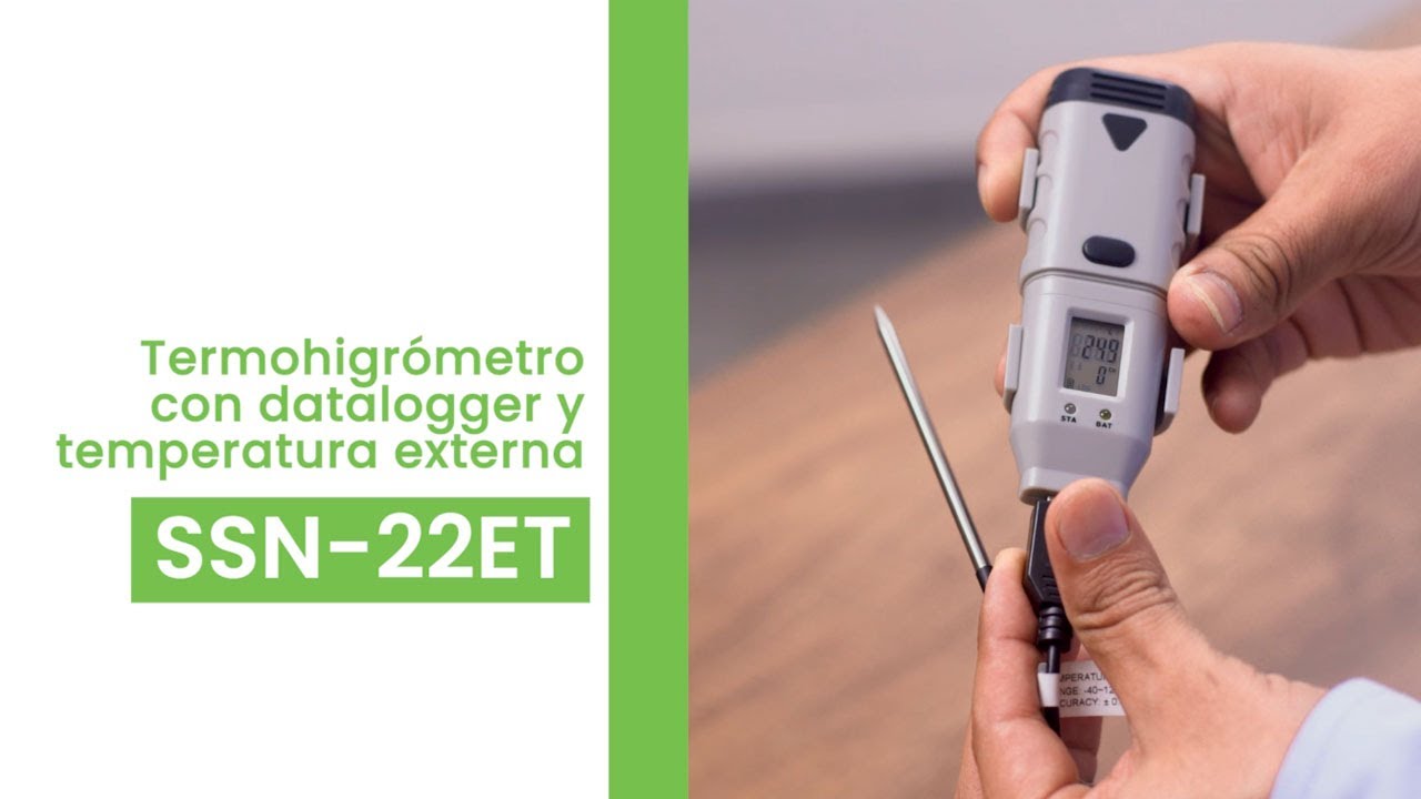 Termohigrómetro con datalogger y temperatura externa SSN-22ET