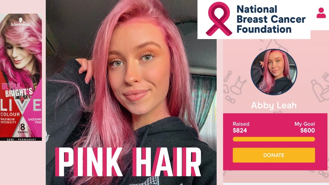 BLONDE Hair to PINK (Schwarzkopf Live Colour) NBCF Fundraiser