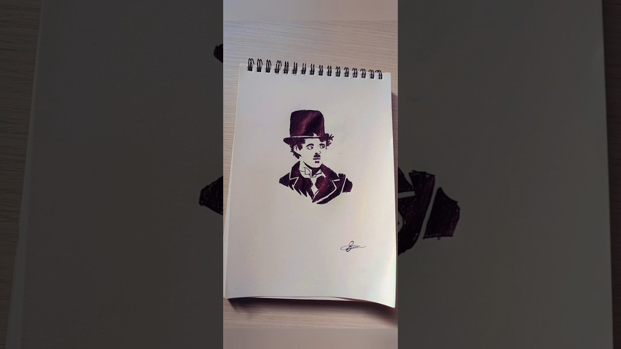 Charlie champion ll pen sketch
