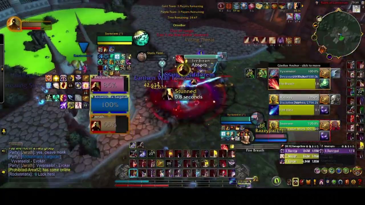 2000k+ MMR 3v3 Arenas Arms Warrior/Ret/Resto Sham - World of Warcraft