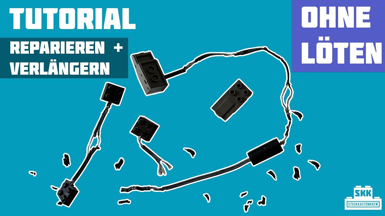 LEGO® 9 Volt Kabel reparieren oder verlängern OHNE Löten ganz einfach [Tutorial]