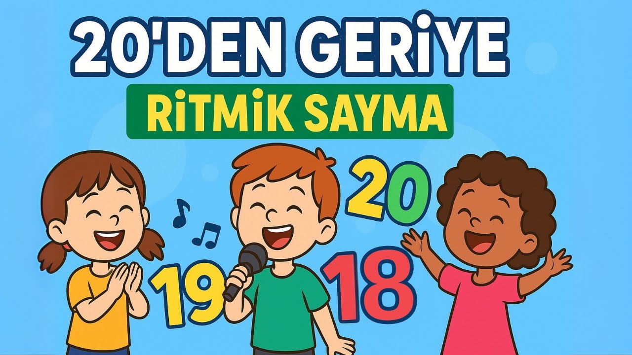 1. Sınıf Matematik | 20&rsquo;den Geriye Ritmik Sayma Şarkısı 🎵 | Pop Tarzı