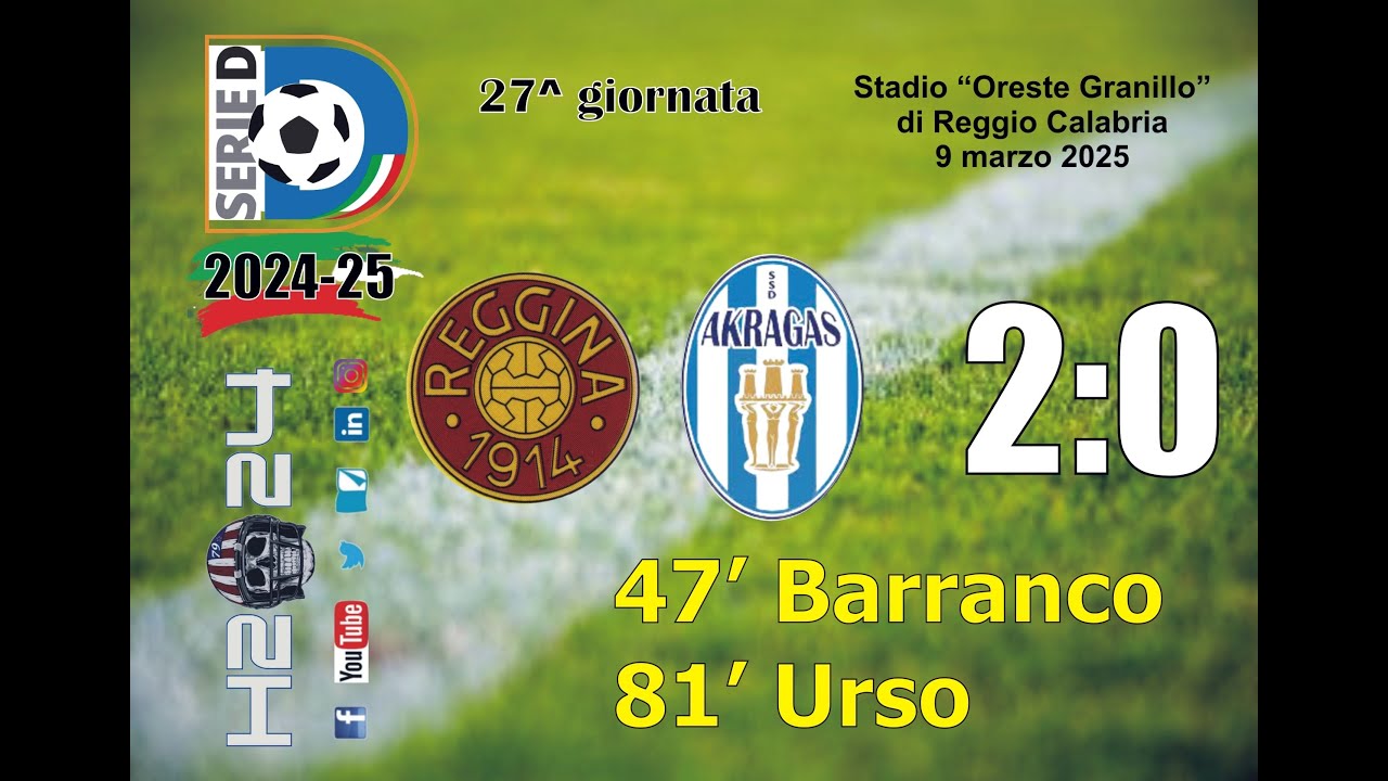 REGGINA AKRAGAS 2:0