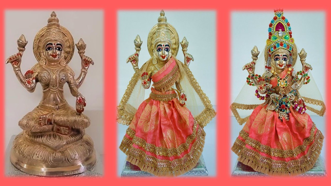 #varamahalakshmi_saree #lakshmifacepainting #shringar #devialankaram​ #DugaDevi​ #homedecor