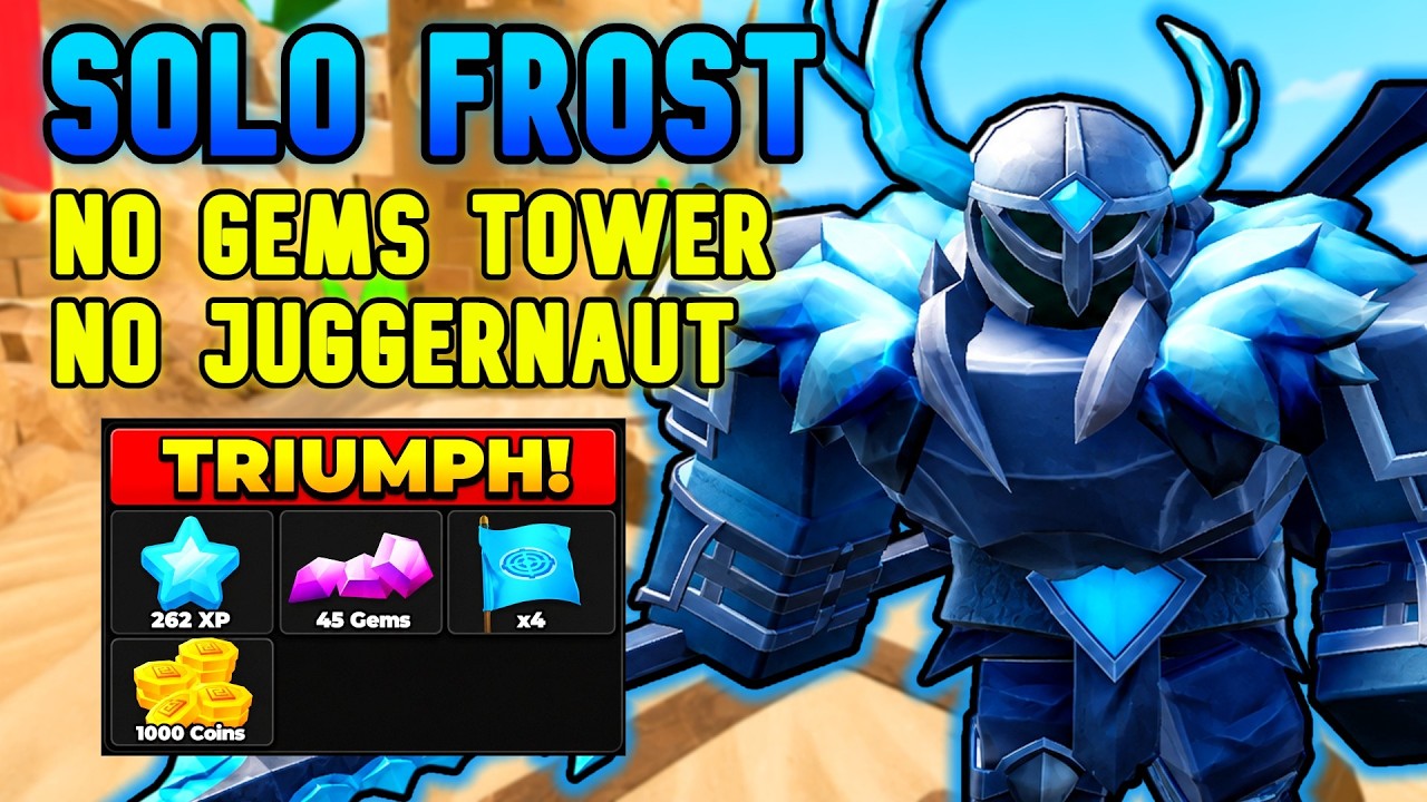 SOLO Reworked Frost Mode Triumph NO GEMS TOWER - Full Guide | Tower Defense Simulator TDS