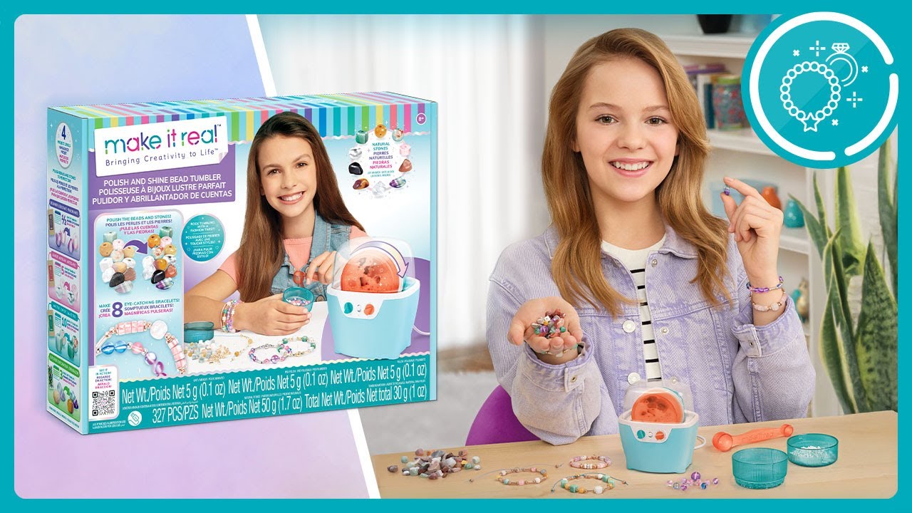 Transform rough, stone beads into sparkling bracelets with the Polish and Shine Bead Tumbler