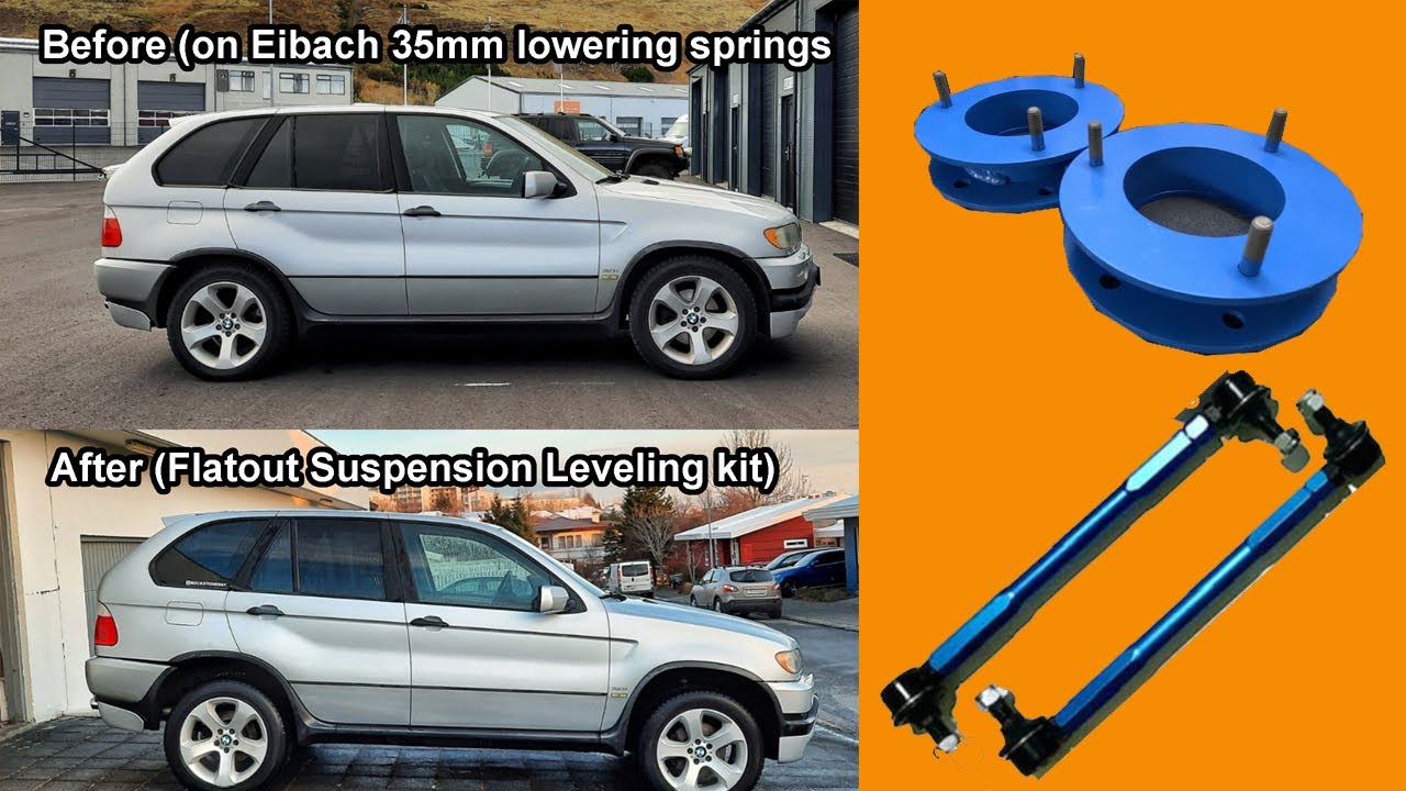 BMW E53 Front Flatout Suspension Lift Kit Install