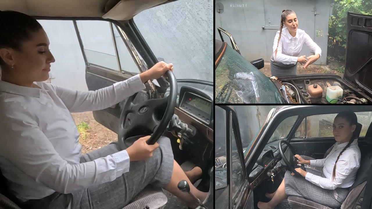 Adele revs hard and overheats old VAZ