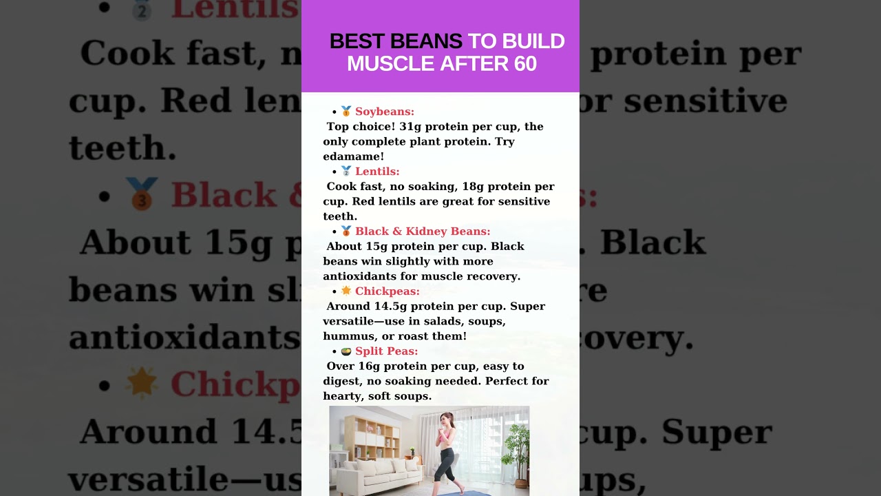 Top 5 Beans to Build Muscle After 60 &ndash; Affordable & Powerful | Senior Health