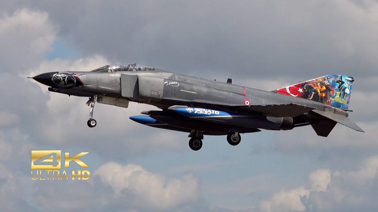 2 McDonnell Douglas F-4E Terminator Turkish Air Force arrival at RAF Fairford RIAT 2024