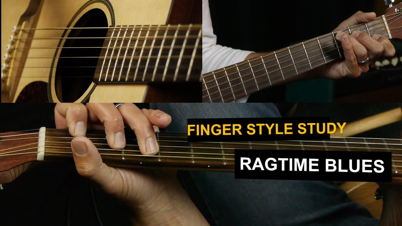 Fingerstyle Ragtime Blues Guitar Lesson - Solo Acoustic Blues