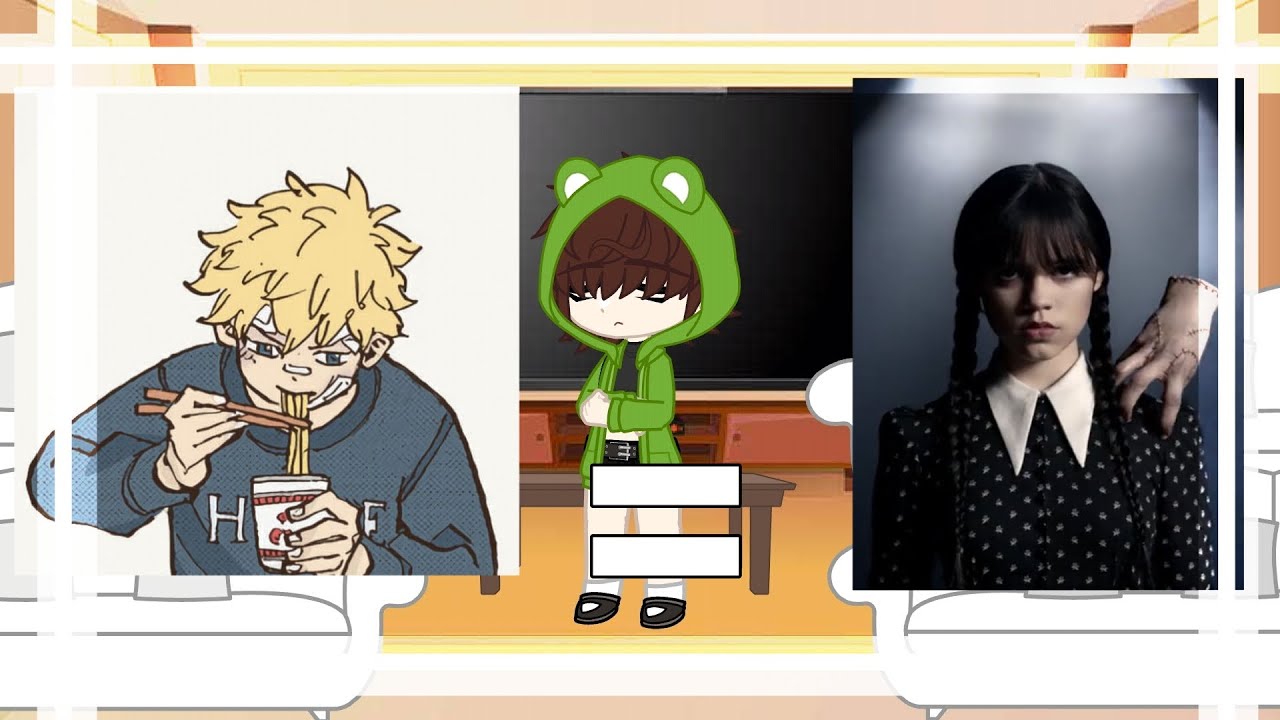 Kanto Manji e Tokyo Manji react to Takemichi as Wandinha |Rap A garota do desenho| Au Original