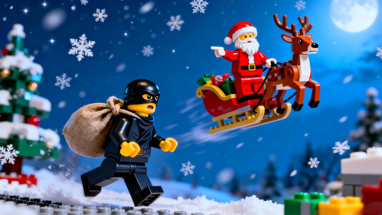 LEGO Christmas at Santa &rsquo;s Factory🎄🎅Mystery Thief Chase (Stop Motion)