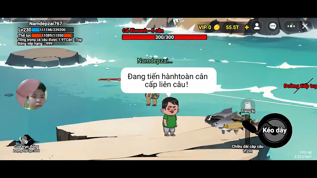Câu cá vạn cân #10 sử dụng đội hình mạnh nhất game hiên tại để câu cá
