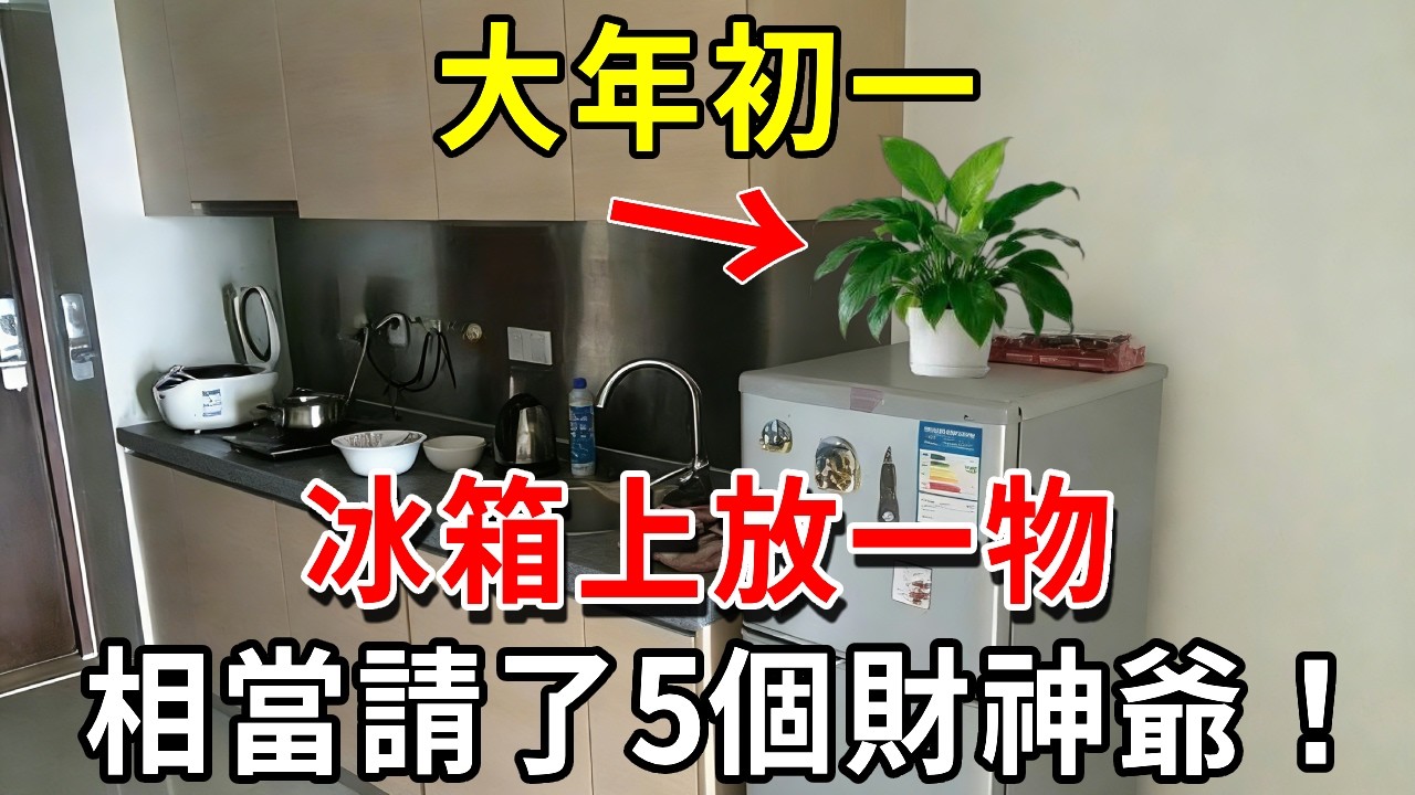 准得可怕！大年初一冰箱上面放一物，相當於請了5個財神爺！第二天就能改命！|萬事皆福#風水 #運勢 #財運
