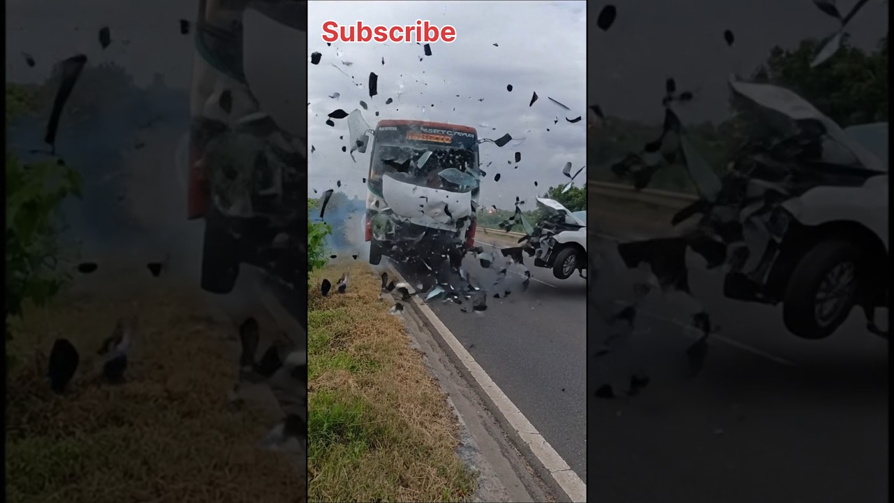 Bus Highway Accident Video Edit 🚌⚡ #busaccident #roadaccident  #thehighwaybiss#roadsafety