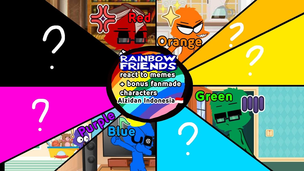 Red, Orange, Green, Blue & Purple React To Rainbow Friends Memes + Bonus!! - ✮
