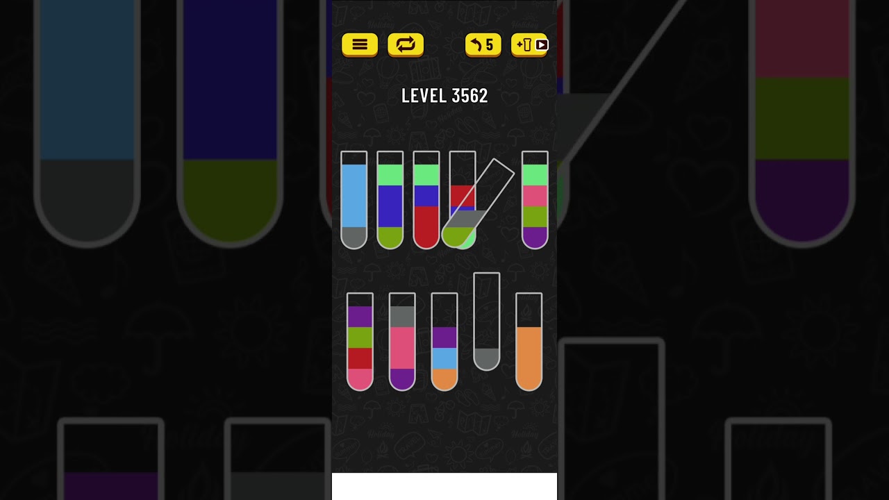 water sort puzzle level 3562
