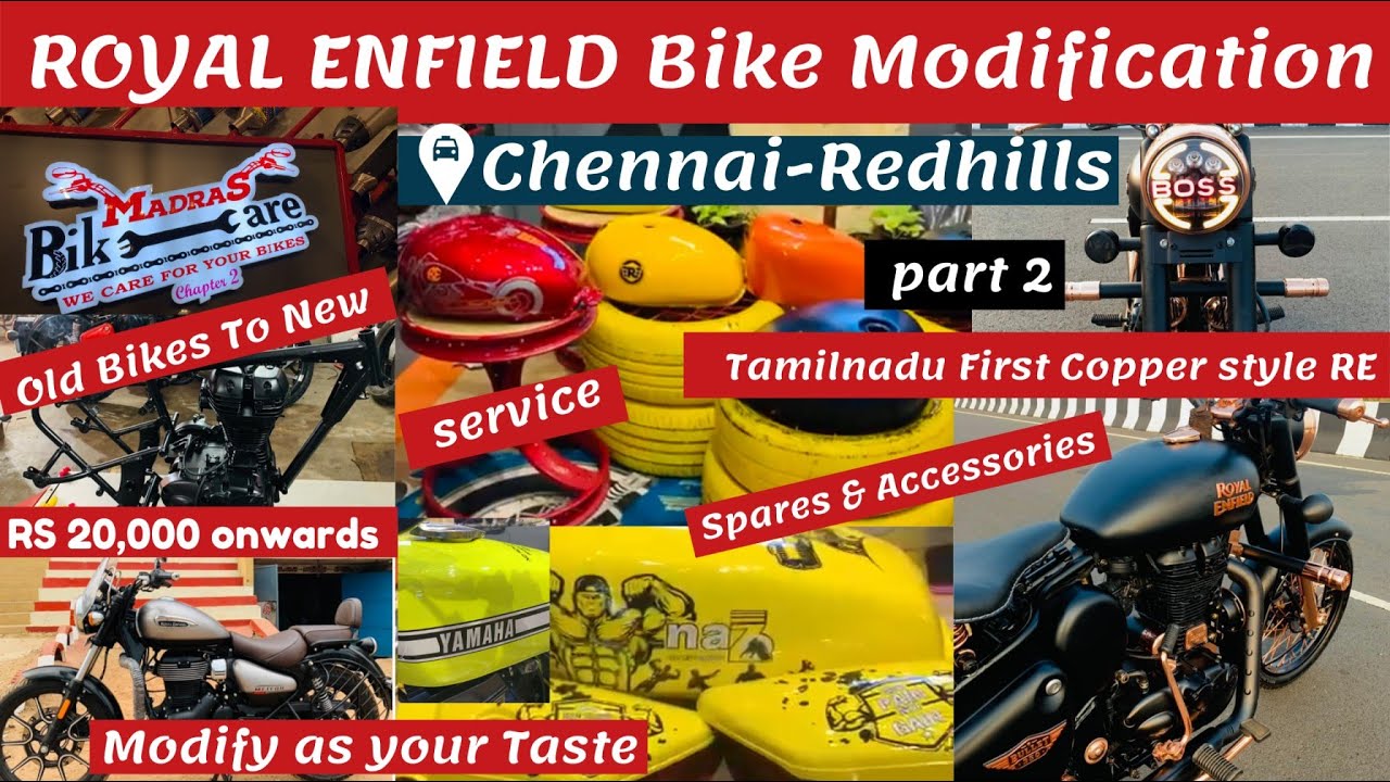 Royal Enfield Bike Modification Chennai|Madras Bike Care|Tamilnadu Service Spare Parts|accessories