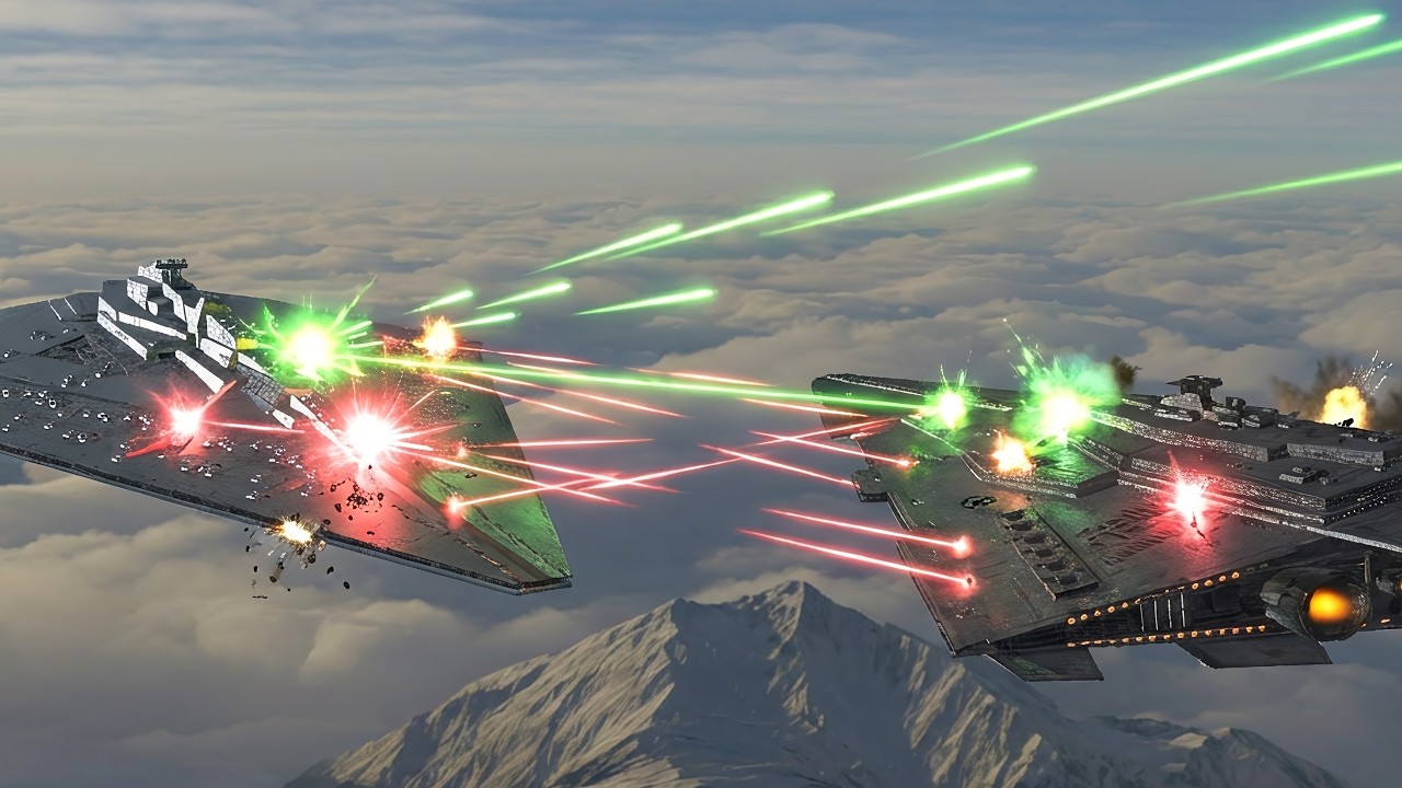 Mandator III vs Megator | Cinematic Super Star Destroyer Battle | Empire at War AR