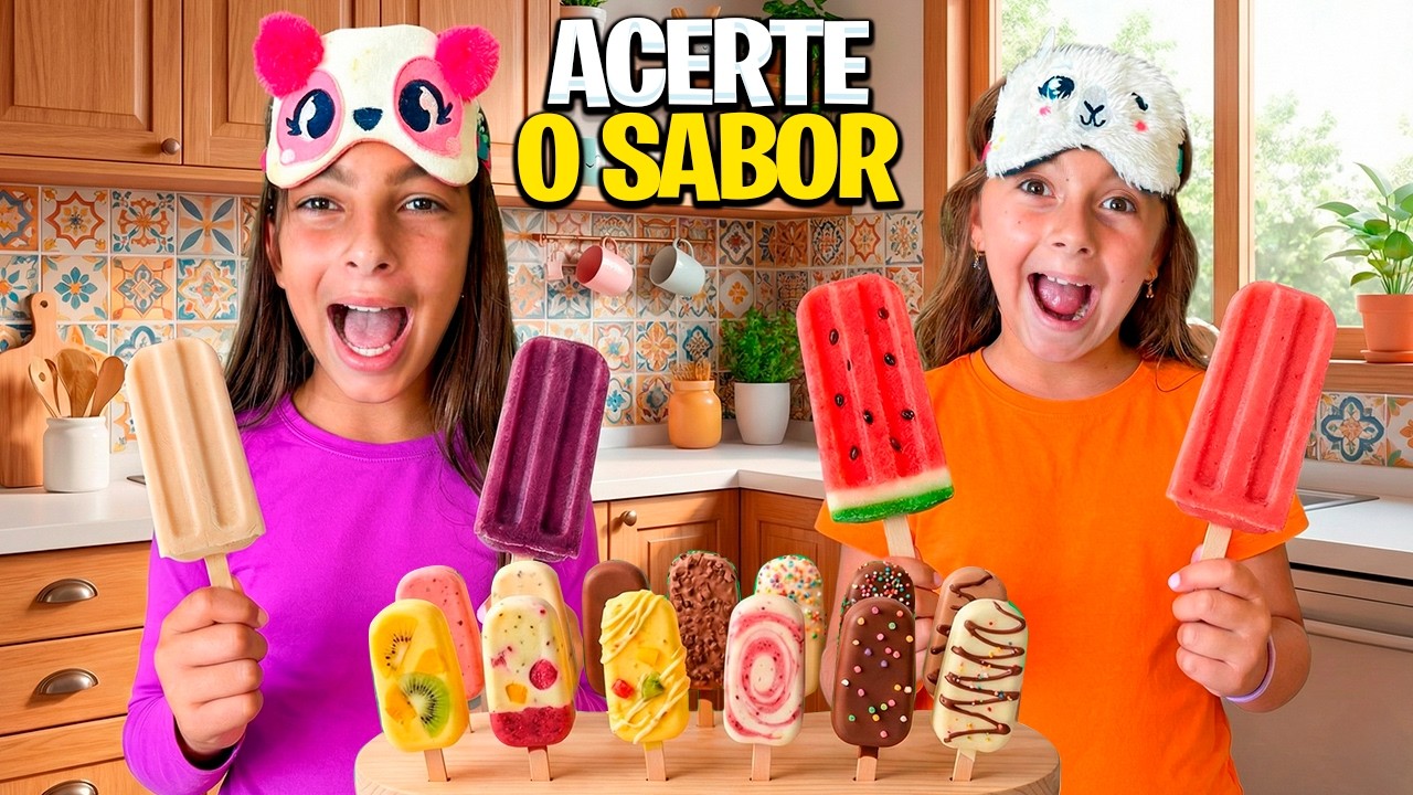 DESAFIO QUEM ACERTAR MAIS SABORES DE PICOLÉ VENCE!!! Helena quase passou mal