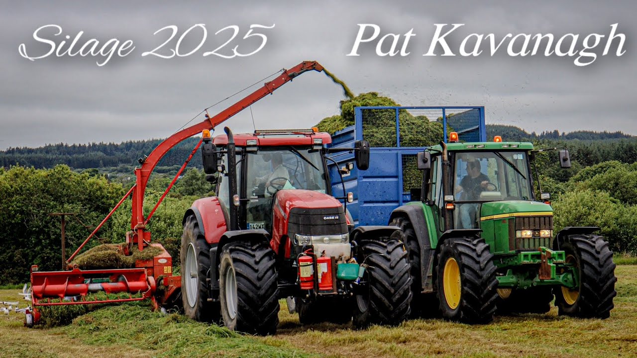 Silage 2025 - Pat Kavanagh - Taarup Tenx Trailed Harvester & Smyth Tri Axles - Old School