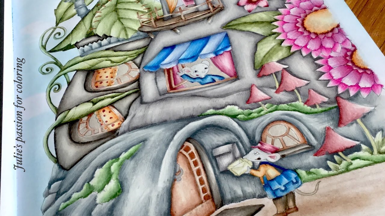 NICE LITTLE TOWN 7 by Tatiana Bogema - prismacolor pencils - color along