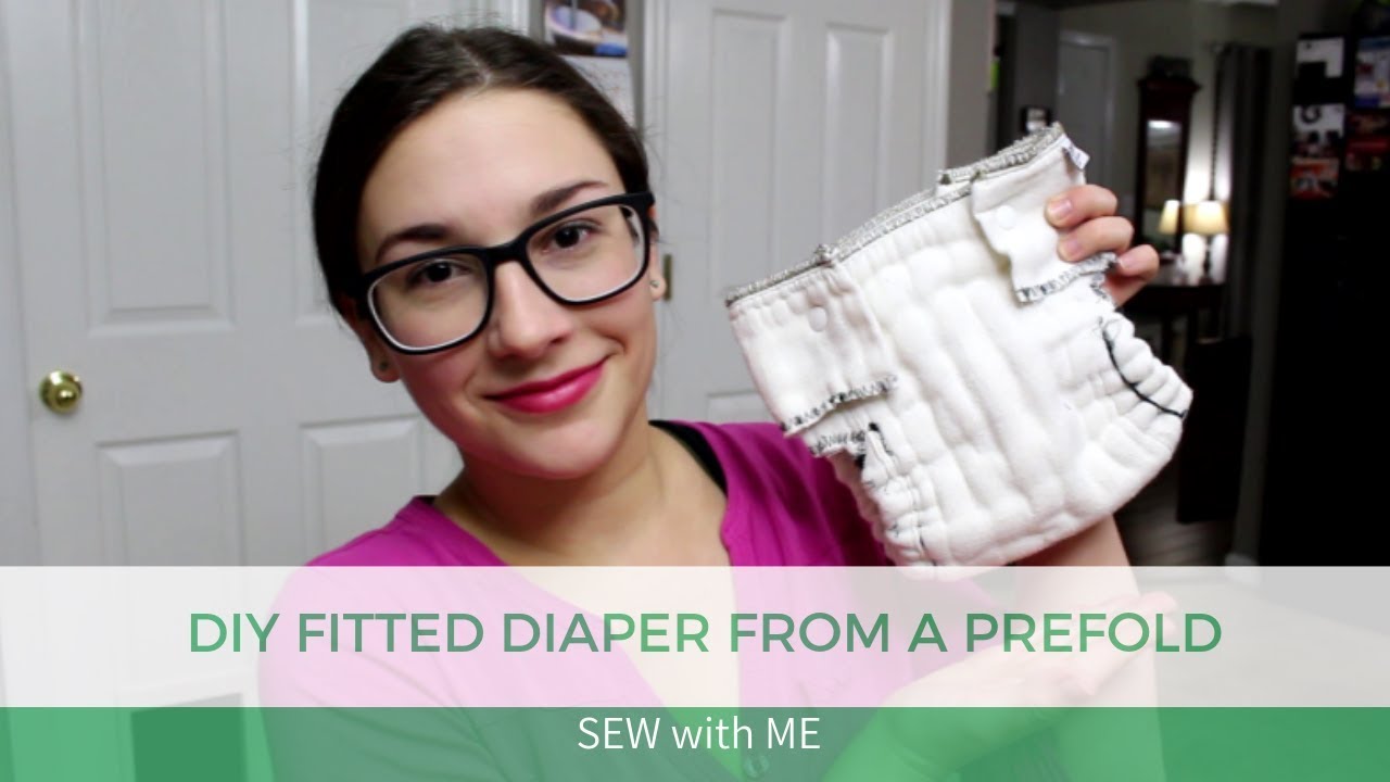 How To Sew a DIY Fitted Cloth Diaper From a Prefold