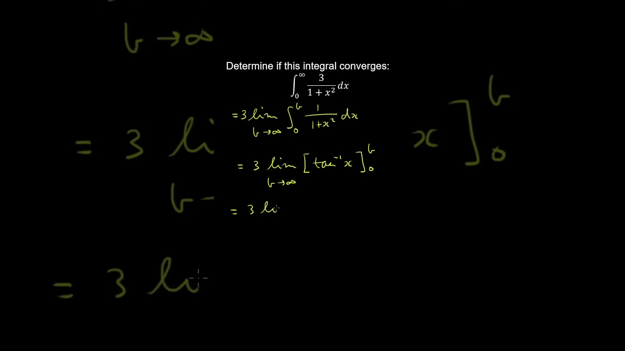 Improper Integrals, Example - Calculus