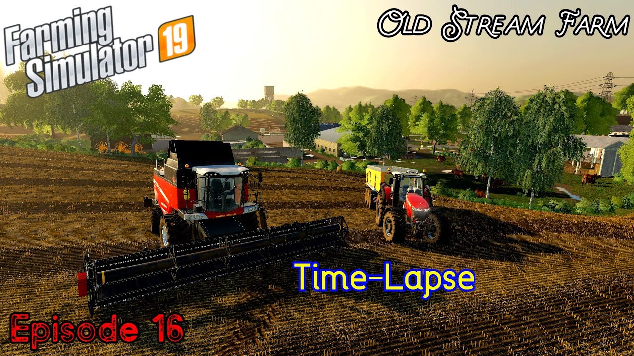 HARVESTING OATS Farming Simulator 19 Timelapse - Old Stream Farm FS19 Ep 16