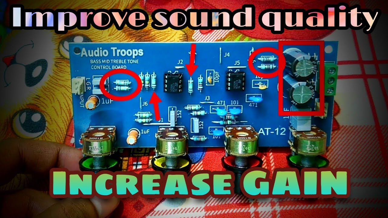 How to modify 3 band pass preamp board. Bass treble board ki modification kaise kare!