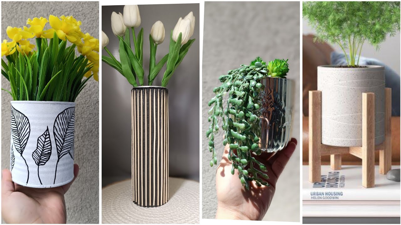 7 افكار ✨عندك كرتون و علب معدنية و عيدان اصنعي ديكورات لزينة بيتك #diy #decor #ideas#handmade