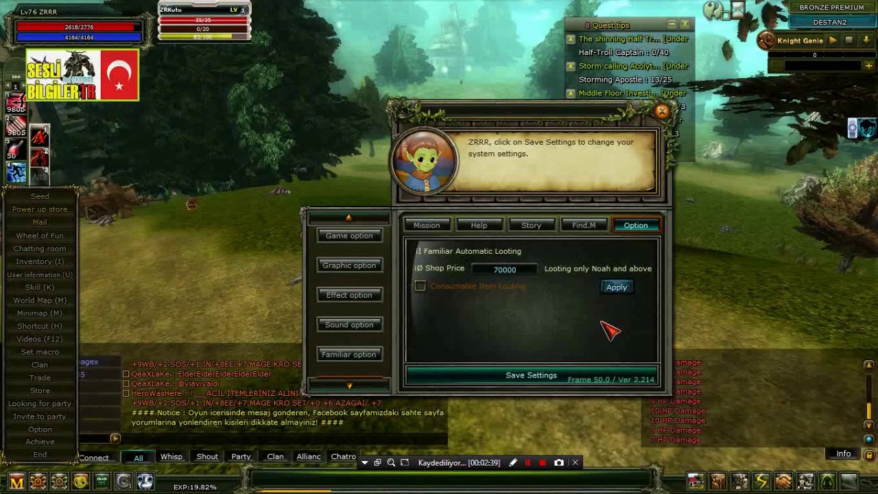 Knight PET Oto Kutu Ayarları ve Level Kasma ( Herşeyi Toplatma ) - Sesli Bilgiler TR