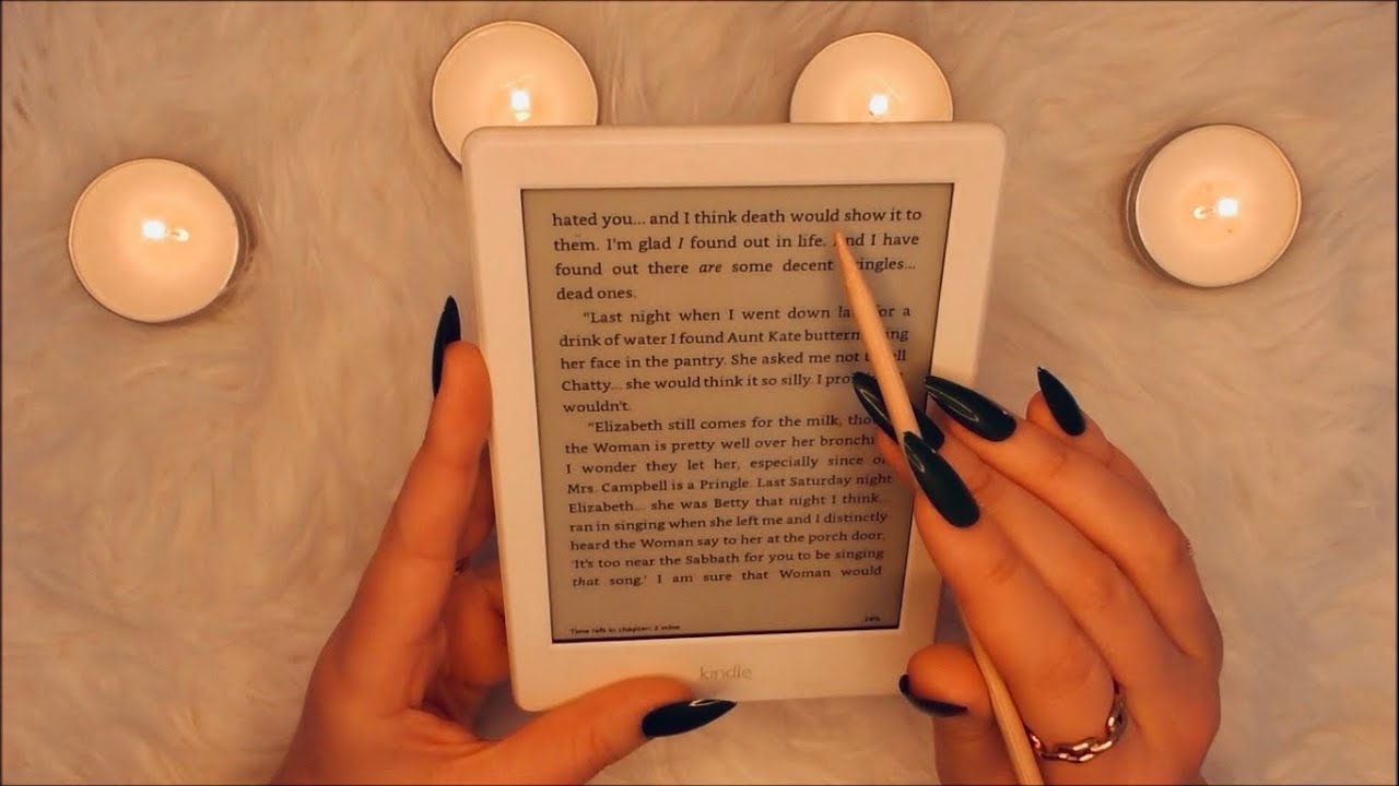 INAUDIBLE READING ASMR | clicky whispers, tingly mouth sounds, candlelight