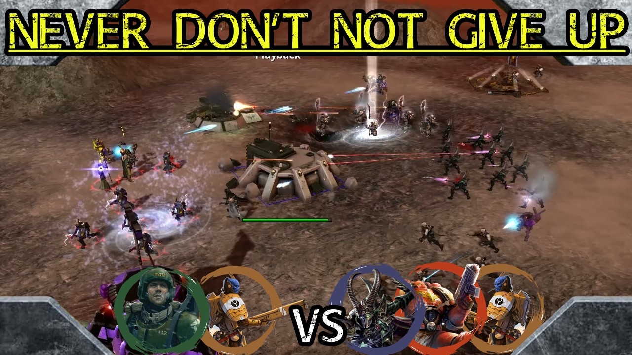 Dawn of War DE Soulstorm: Имперская гвардия 3 на 3, Тау против Космических десантников, Темные эл...