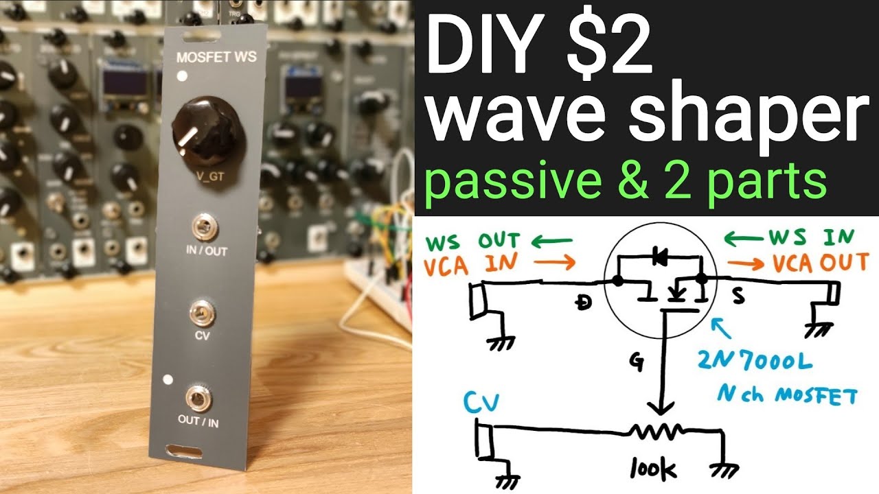 [ $2 ] DIY eurorack modular synth Wave Shaper with VCA / passive and few components