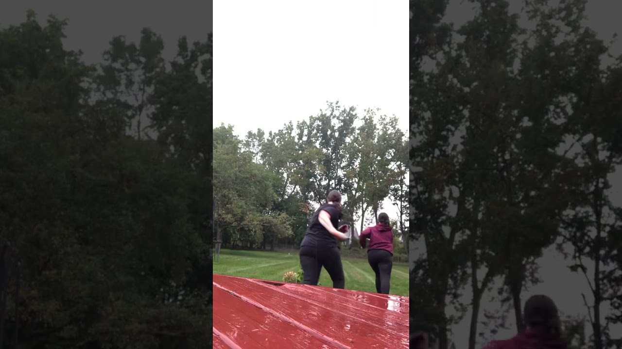 It was raining so hard when we did this! #runningintherain #fun #sisters #AvaMerynandJessaShow