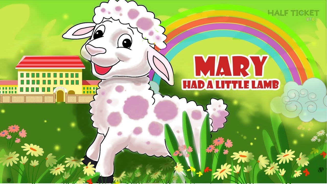 Mary Had A Little Lamb Nursery Rhyme With Lyrics | Songs For Children to Sing Along