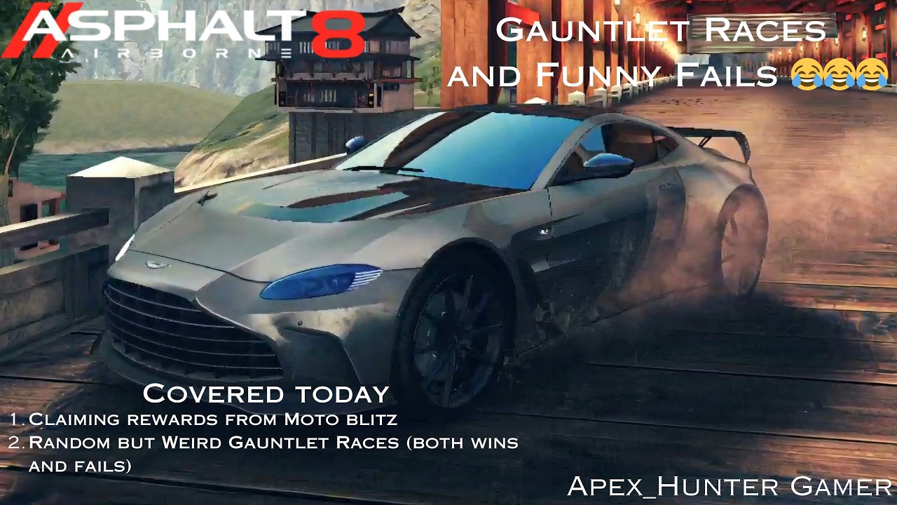 Asphalt 8: Claiming rewards from Moto Blitz (Season 12) and tricky Gauntlet races #6EGEO