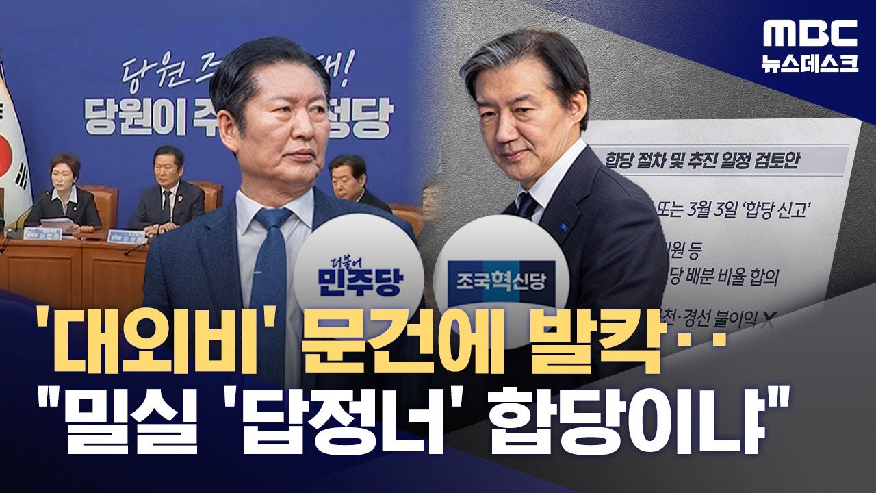 '합당 대외비' 문건에 민주당 발칵‥반대파 