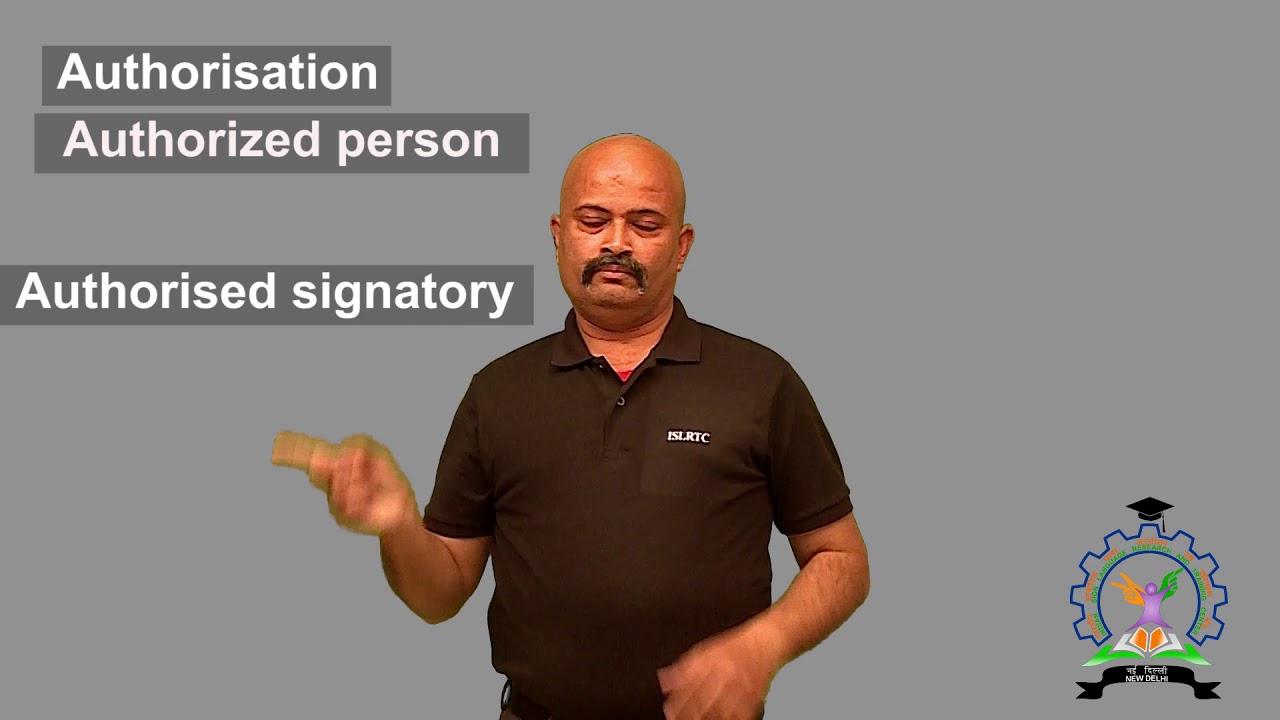 Authorization, authorized person, authorised signatory, Authorized user