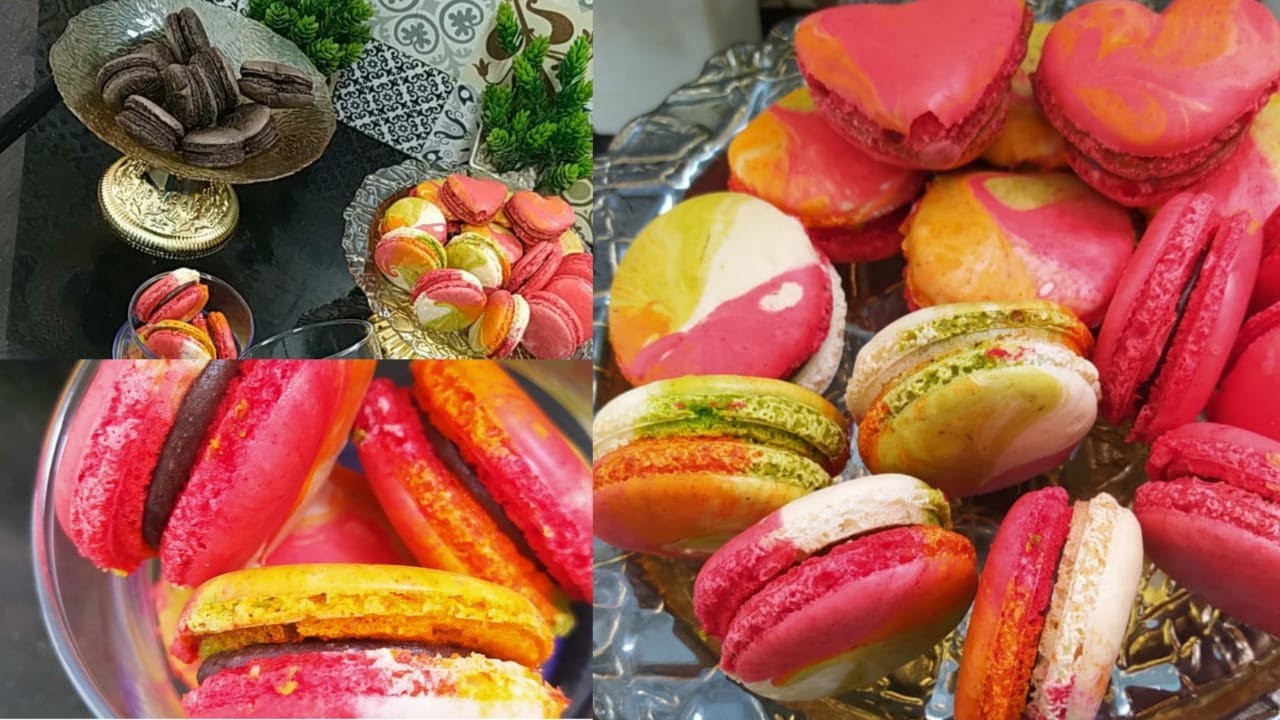 Les macaron الماكرون ناجح 💯👍رطب وهش ومعللللك👌بدون لوز 😋جربيه على ضمانتي