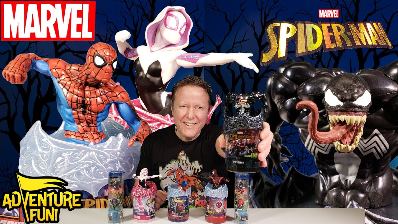 Marvel Spider-Man VS Venom Quantum Slime With Ghost-Spider & Mile Morales AdventureFun Toy Review!