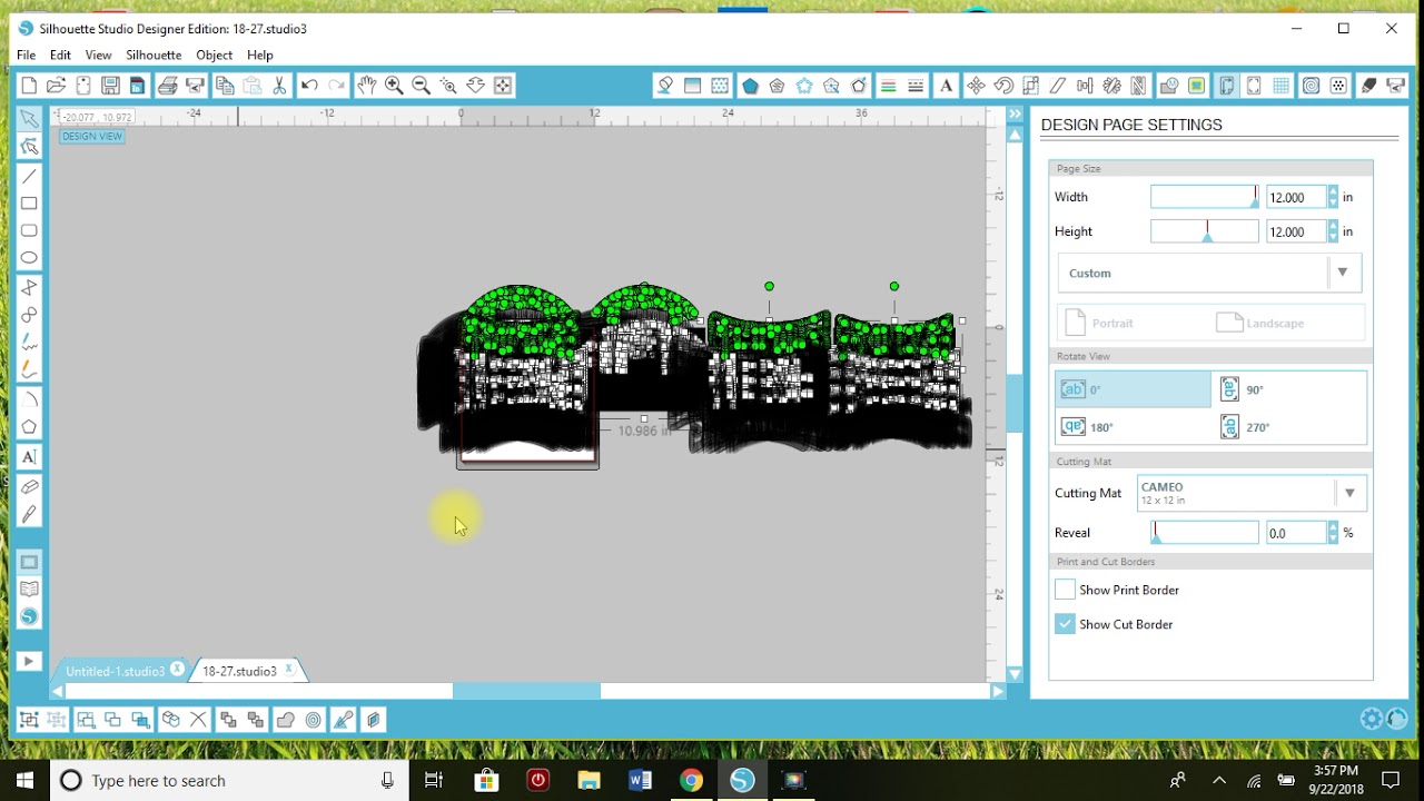 Opening Rhinestone SVG in Silhouette Studio Designer Edition V 3.6
