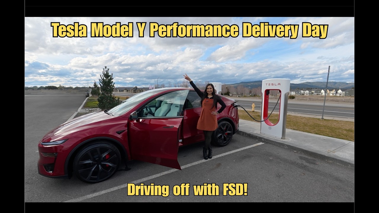 Tesla Model Y Performance Delivery Day - My First Drive Using FSD