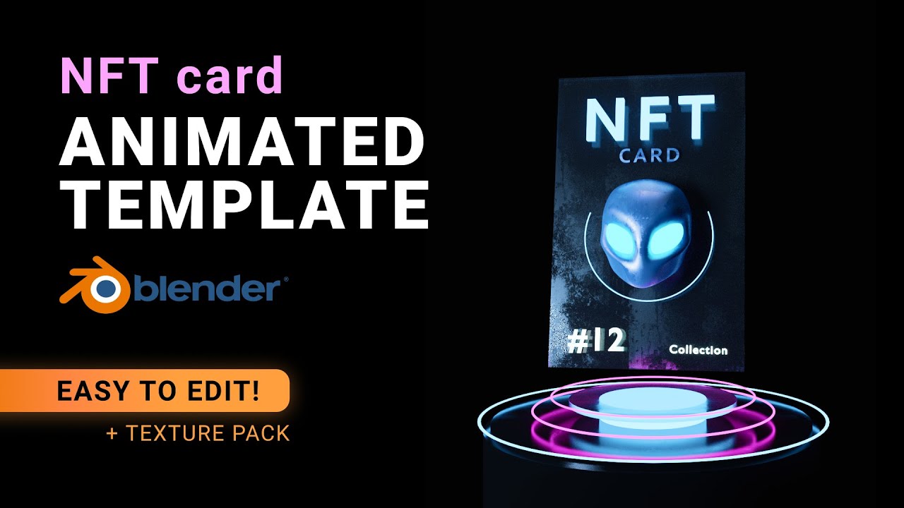 NFT Card template for Blender (.blend file + tutorial)