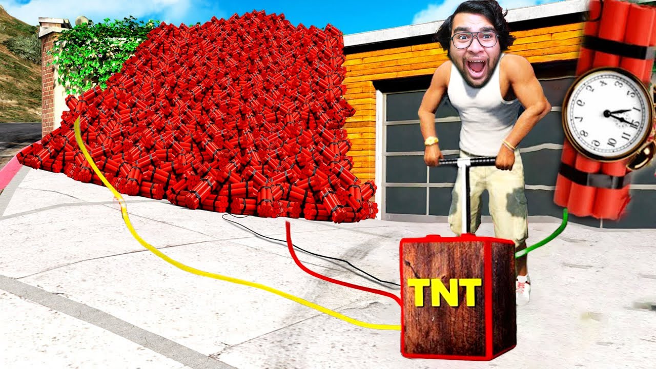 GTA V : Franklin Blowing Up His House || Professor Of Pc Gaming
