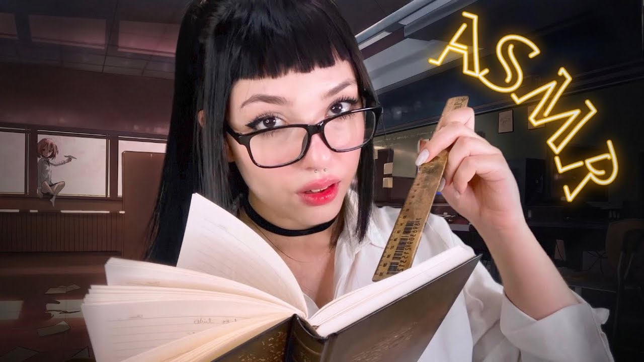 ASMR PROFESSORA DREAMY TE AJUDANDO 👩&zwj;🏫📚😴