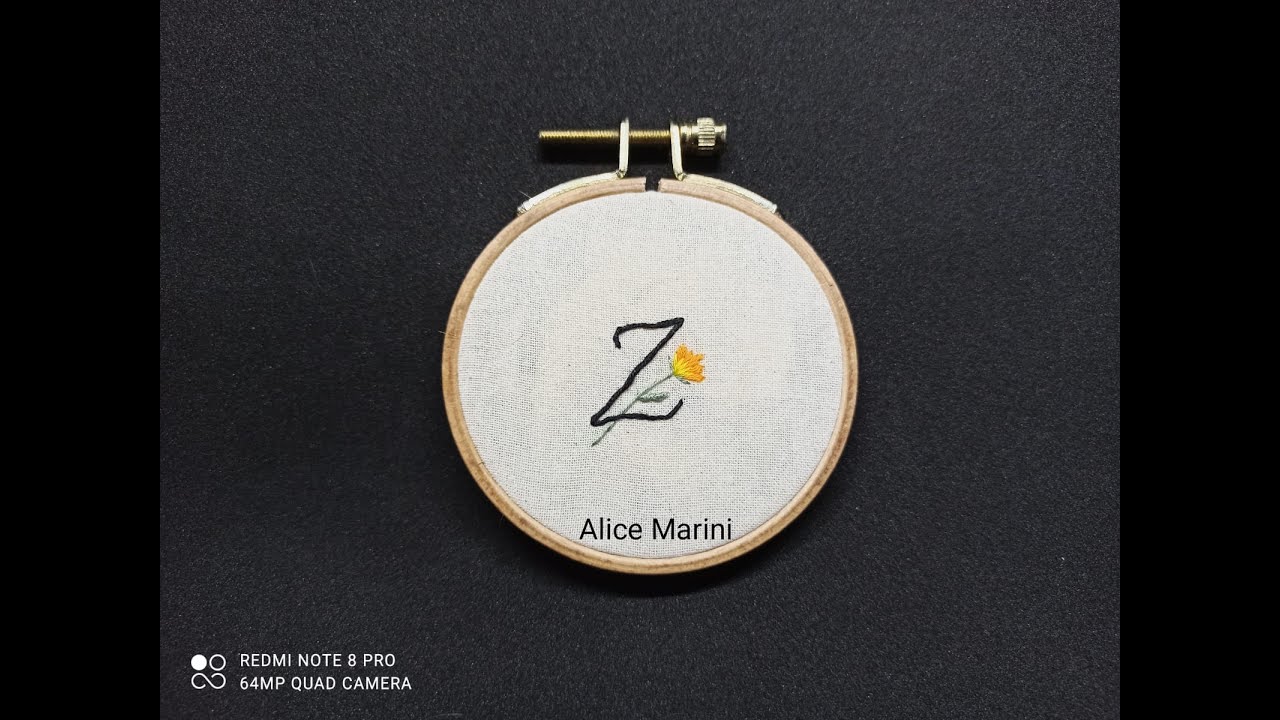 Hand Embroidery: Letter Z